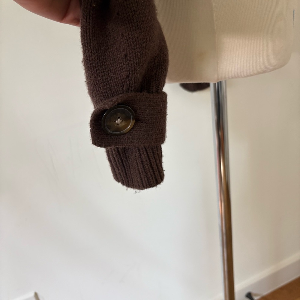Loulou Studio Chocolate Brown Tiberine Cardigan Sweater Wool Cashmere S - Picture 4 of 9